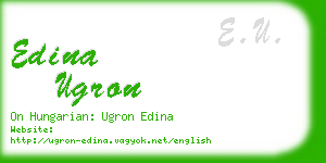 edina ugron business card
